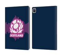Head Case Designs Officially Licensed Scotland Rugby Home 2025/26 Crest Kit Leather Wallet Case Compatible With Apple iPad Pro 12.9 2020/2021/2022