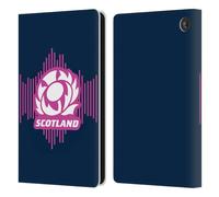 Head Case Designs Officially Licensed Scotland Rugby Home 2025/26 Crest Kit Leather Wallet Case Compatible With Amazon Fire 7 2022