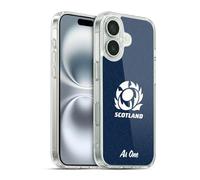 Head Case Designs Officially Licensed Scotland Rugby Pattern Graphics Gel Case [Military Grade Protection] Compatible with Apple iPhone 16 and Compatible with MagSafe