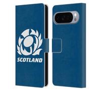 Head Case Designs Officially Licensed Scotland Rugby Plain Logo 2 Leather Wallet Case Compatible With Google Pixel 10 Pro XL