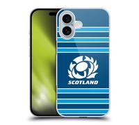 Head Case Designs Officially Licensed Scotland Rugby Stripes Logo 2 Hard Back Case Compatible With Apple iPhone 16