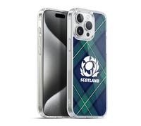 Head Case Designs Officially Licensed Scotland Rugby Tartan Oversized Graphics Gel Case [Military Grade Protection] Compatible with Apple iPhone 15 Pro Max and Compatible with MagSafe