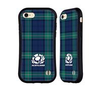 Head Case Designs Officially Licensed Scotland Rugby Tartans Logo 2 Hybrid Case Compatible With Apple iPhone 7/8 / SE 2020 & 2022