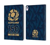 Head Case Designs Officially Licensed Scotland Rugby Thistle 150th Anniversary Leather Wallet Case Compatible With Apple iPad Air 13 2024/2025