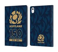 Head Case Designs Officially Licensed Scotland Rugby Thistle 150th Anniversary Leather Wallet Case Compatible With Apple iPad Air 11 2020/2022/2024/2025