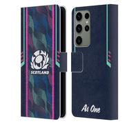 Head Case Designs Officially Licensed Scotland Rugby Wave Training 2023/24 Crest Kit Leather Wallet Case Compatible With Samsung Galaxy S23 Ultra 5G