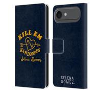 Head Case Designs Officially Licensed Selena Gomez Kill Em with Kindness Revival Art Leather Wallet Case Compatible With Apple iPhone 17 Air