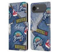 Head Case Designs Officially Licensed Selena Gomez Patches Revival Art Leather Wallet Case Compatible With Apple iPhone 17 Air