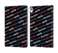 Head Case Designs Officially Licensed Sex and The City: Television Series Name Pattern 2 Graphics Leather Wallet Case Compatible With Apple iPad Air 13 2024/2025