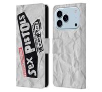 Head Case Designs Officially Licensed Sex Pistols Filthy Lucre Live Band Art Leather Wallet Case Compatible With Apple iPhone 17 Pro