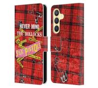 Head Case Designs Officially Licensed Sex Pistols Tartan Print Song Art Band Art Leather Wallet Case Compatible With Samsung Galaxy S24 5G