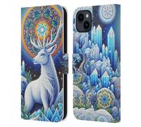 Head Case Designs Officially Licensed Shambhala Light Visionary Art Scared Spirit Celestial Graphics Leather Wallet Case Compatible With Apple iPhone 15 Plus