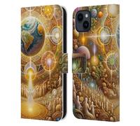 Head Case Designs Officially Licensed Shambhala Light Visionary Art The 9 Realms Celestial Graphics Leather Wallet Case Compatible With Apple iPhone 15 Plus