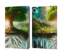 Head Case Designs Officially Licensed Shambhala Light Visionary Art Tree Of Life Celestial Graphics Leather Wallet Case Compatible With Apple iPad Pro 12.9 2020/2021/2022