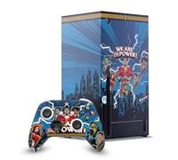 Head Case Designs Officially Licensed Shazam!: Fury Of The Gods Comic Graphics Game Console Wrap and Game Controller Skin Bundle Compatible With Xbox Series X