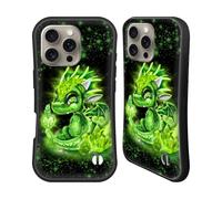 Head Case Designs Officially Licensed Sheena Pike August Peridot Dragonz Birthstone Lil Dragons Hybrid Case Compatible With Apple iPhone 16 Pro