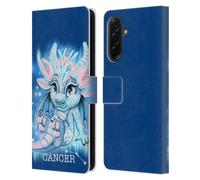 Head Case Designs Officially Licensed Sheena Pike Cancer Lil Dragonz Zodiac Dragons Leather Wallet Case Compatible With Samsung Galaxy A36 5G