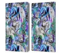 Head Case Designs Officially Licensed Sheena Pike Daydream Galaxy Wolves Animals Leather Wallet Case Compatible With Amazon Fire Max 11 2023
