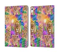 Head Case Designs Officially Licensed Sheena Pike Daydream Lions And Cubs Big Cats Leather Wallet Case Compatible With Apple iPad Air 13 2024/2025