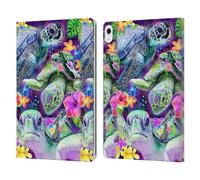 Head Case Designs Officially Licensed Sheena Pike Daydream Sea Turtles & Flowers Animals Leather Wallet Case Compatible With Apple iPad Air 13 2024/2025