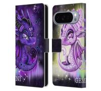 Head Case Designs Officially Licensed Sheena Pike Gemini Lil Dragonz Zodiac Dragons Leather Wallet Case Compatible With Google Pixel 10 Pro XL