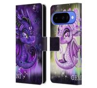 Head Case Designs Officially Licensed Sheena Pike Gemini Lil Dragonz Zodiac Dragons Leather Wallet Case Compatible With Google Pixel 10