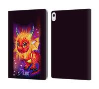 Head Case Designs Officially Licensed Sheena Pike Leo Lil Dragonz Zodiac Dragons Leather Wallet Case Compatible With Apple iPad Air 13 2024/2025