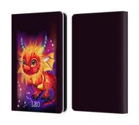 Head Case Designs Officially Licensed Sheena Pike Leo Lil Dragonz Zodiac Dragons Leather Wallet Case Compatible With Amazon Kindle 11th Gen (2024)