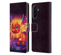 Head Case Designs Officially Licensed Sheena Pike Leo Lil Dragonz Zodiac Dragons Leather Wallet Case Compatible With Samsung Galaxy A36 5G
