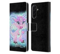 Head Case Designs Officially Licensed Sheena Pike Libra Lil Dragonz Zodiac Dragons Leather Wallet Case Compatible With Samsung Galaxy A36 5G