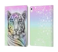 Head Case Designs Officially Licensed Sheena Pike Pastel Dream Tiger Big Cats Leather Wallet Case Compatible With Apple iPad Air 13 2024/2025