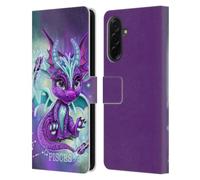 Head Case Designs Officially Licensed Sheena Pike Pisces Lil Dragonz Zodiac Dragons Leather Wallet Case Compatible With Samsung Galaxy A36 5G