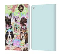 Head Case Designs Officially Licensed Sheena Pike Puppy Dogs And Donuts Animals Leather Wallet Case Compatible With Apple iPad 10.2 2019/2020/2021