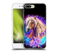 Head Case Designs Officially Licensed Sheena Pike Purple Horse Spirit With Roses Animals Gel Case [Military Grade] Compatible with Apple iPhone 7 Plus/iPhone 8 Plus and Compatible with MagSafe