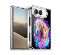 Head Case Designs Officially Licensed Sheena Pike Purple Horse Spirit With Roses Animals Gel Case [Military Grade Protection] Compatible with Apple iPhone Duo and Compatible with MagSafe