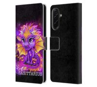 Head Case Designs Officially Licensed Sheena Pike Sagittarius Lil Dragonz Zodiac Dragons Leather Wallet Case Compatible With Samsung Galaxy A36 5G