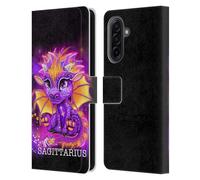 Head Case Designs Officially Licensed Sheena Pike Sagittarius Lil Dragonz Zodiac Dragons Leather Wallet Case Compatible With Samsung Galaxy A17 4G / 5G