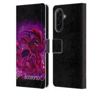 Head Case Designs Officially Licensed Sheena Pike Scorpio Lil Dragonz Zodiac Dragons Leather Wallet Case Compatible With Samsung Galaxy A17 4G / 5G