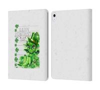 Head Case Designs Officially Licensed Sheena Pike St. Patrick Day Clover Dragon Holiday Leather Wallet Case Compatible With Apple iPad Air 13 2024/2025