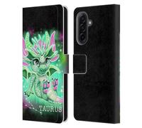 Head Case Designs Officially Licensed Sheena Pike Taurus Lil Dragonz Zodiac Dragons Leather Wallet Case Compatible With Samsung Galaxy A17 4G / 5G