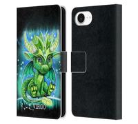 Head Case Designs Officially Licensed Sheena Pike Virgo Lil Dragonz Zodiac Dragons Leather Wallet Case Compatible With Apple iPhone 16e