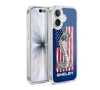 Head Case Designs Officially Licensed Shelby American Flag Logos Gel Case [Military Grade Protection] Compatible with Apple iPhone 17 and Compatible with MagSafe