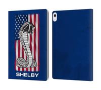 Head Case Designs Officially Licensed Shelby American Flag Logos Leather Wallet Case Compatible With Apple iPad Air 13 2024/2025