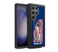 Head Case Designs Officially Licensed Shelby American Flag Logos Ultra-Armoured Shockproof Case [Military Grade Protection] Compatible With Samsung Galaxy S23 Ultra 5G
