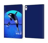 Head Case Designs Officially Licensed Simone Gatterwe Above The Sea Life In Sea Leather Wallet Case Compatible With Apple iPad Air 13 2024/2025