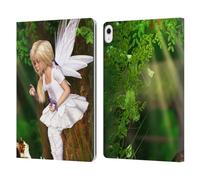 Head Case Designs Officially Licensed Simone Gatterwe Cat And Fairy Angels And Fairies Leather Wallet Case Compatible With Apple iPad Air 13 2024/2025