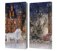 Head Case Designs Officially Licensed Simone Gatterwe Christmas Time Horses Leather Wallet Case Compatible With Amazon Fire Max 11 2023