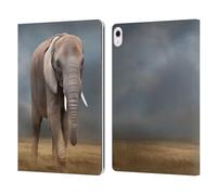 Head Case Designs Officially Licensed Simone Gatterwe Elephant Tour Assorted Designs Leather Wallet Case Compatible With Apple iPad Air 13 2024/2025