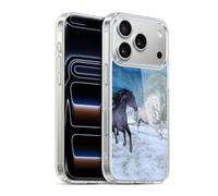 Head Case Designs Officially Licensed Simone Gatterwe Freedom In The Snow Horses Gel Case [Military Grade Protection] Compatible with Apple iPhone 17 Pro and Compatible with MagSafe