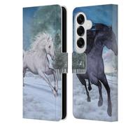 Head Case Designs Officially Licensed Simone Gatterwe Freedom In The Snow Horses Leather Wallet Case Compatible With Samsung Galaxy S26